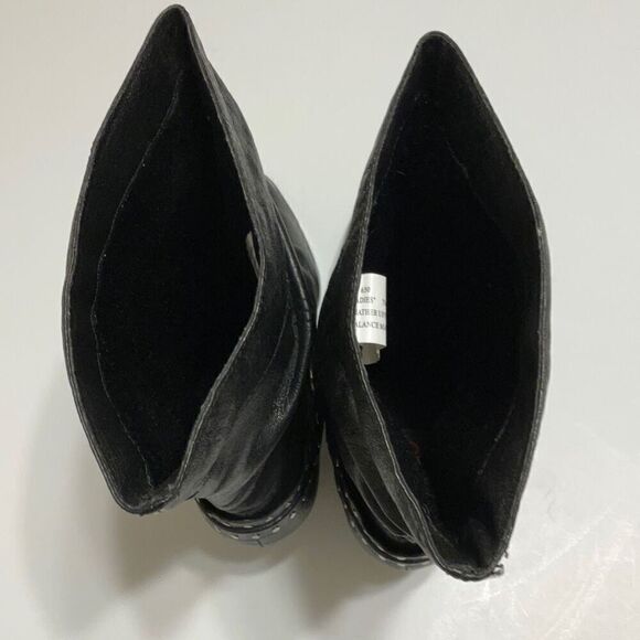 Dingo Emma Slouchy Western Boot, 7. Black withSilver Hardware. - Picture 13 of 16